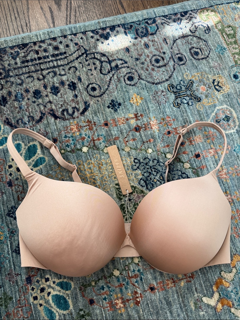 SKIMS Ultimate Push Up Plunge Bra; Style: BA-PLG-9214; Color: Clay